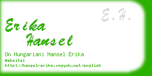 erika hansel business card